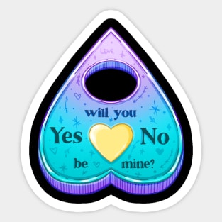 Pastel Goth Ouija Board Planchette Heart Valentine Sticker